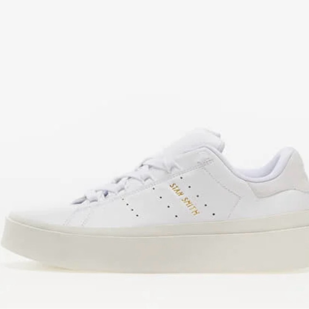 Adidas Stan Smith White and Gold Sneakers